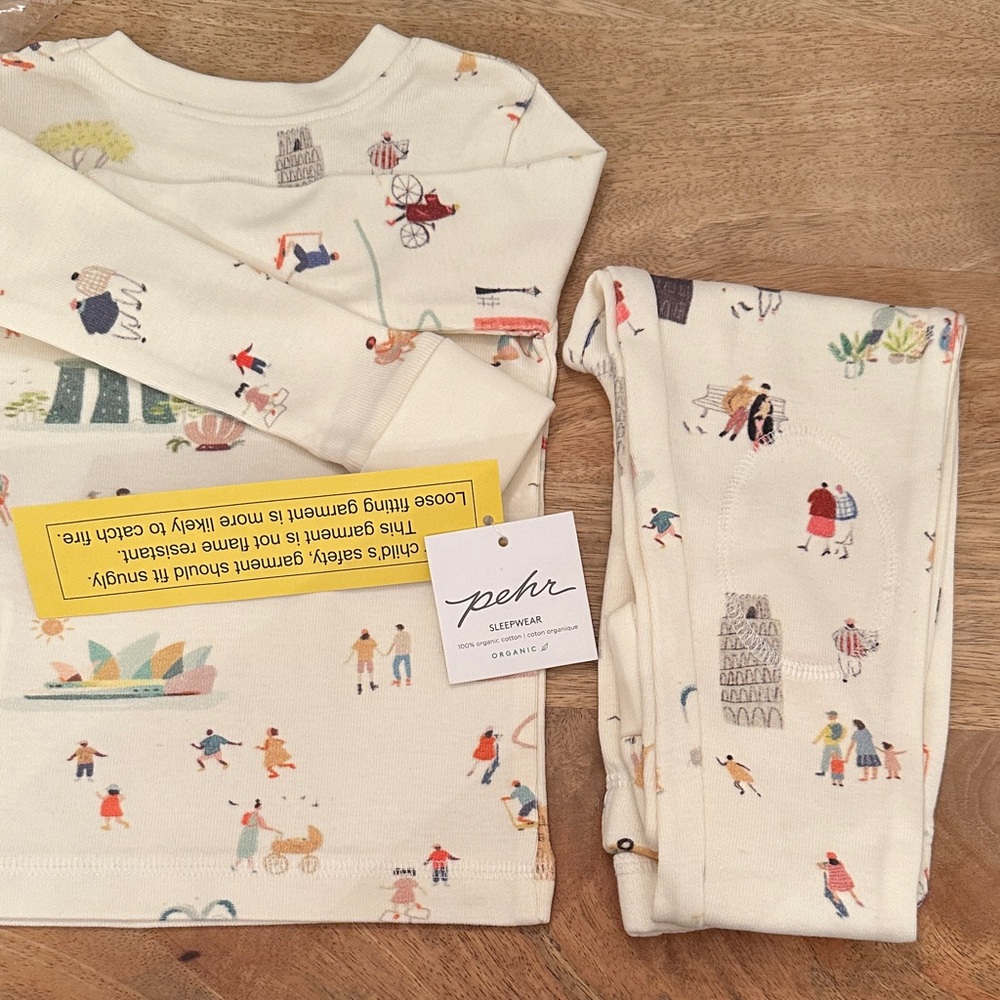 Pehr Baby Ribbed Pajama - Explore the World